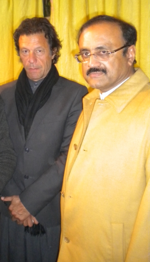Malik Ahmad Khan Bhachar With Imran Khan 